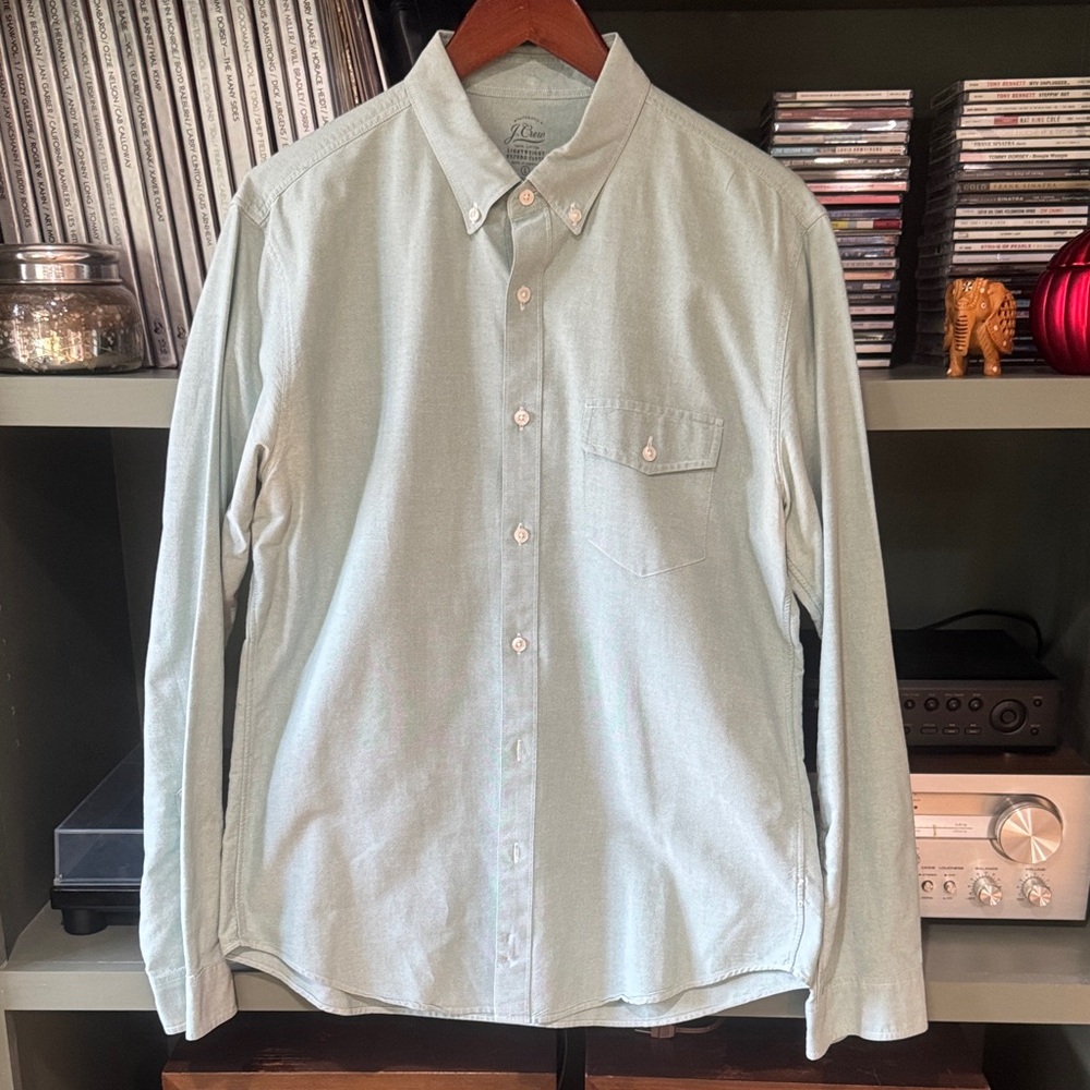 J. Crew Mint Green Casual Button-Down Shirt